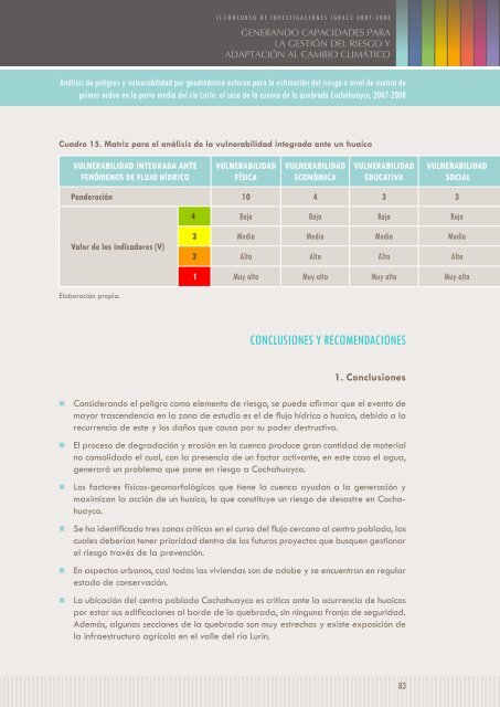 GENERANDO CAPACIDADES PARA LA GEStIóN DEL ... - InfoAndina