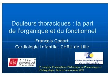 Douleurs thoraciques - SociÃ©tÃ© pÃ©diatrique de pneumologie et d ...