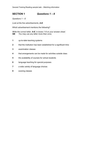 general reading sample Road to ielts-general tarining | international english language.