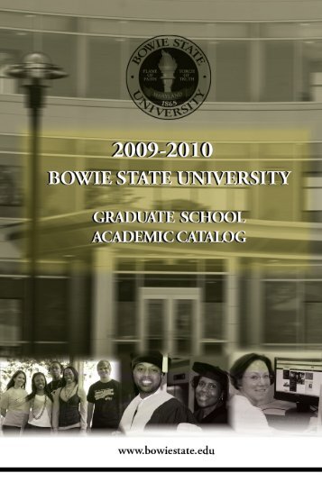 BSU Graduate Catalog - Bowie State University