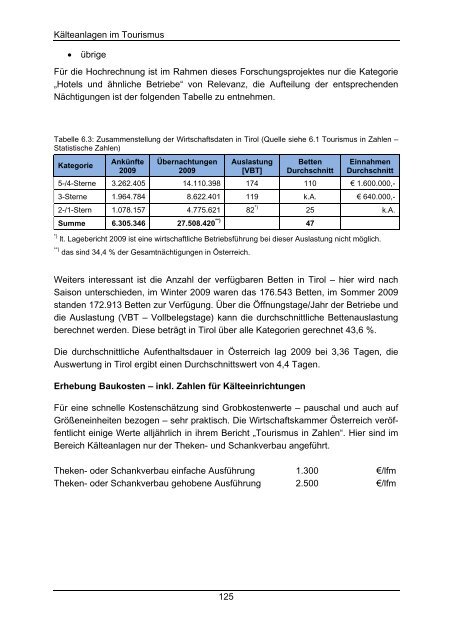 Kälteanlagen im Hotel- und Gastgewerbe - Energiesysteme der ...