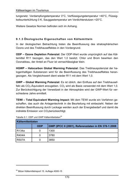 Kälteanlagen im Hotel- und Gastgewerbe - Energiesysteme der ...