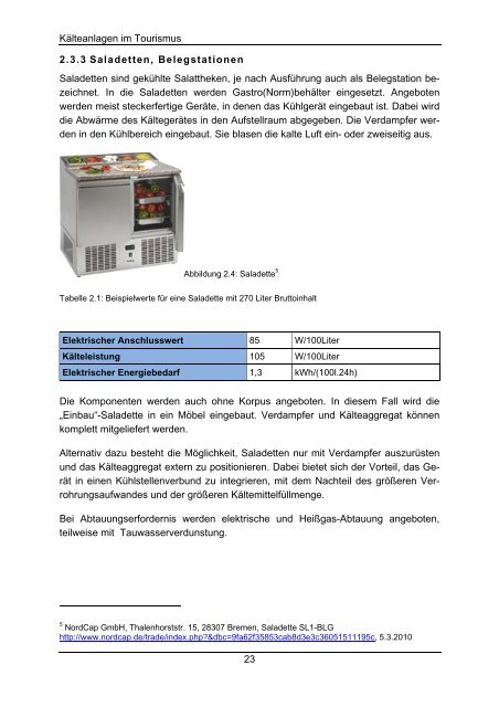 Kälteanlagen im Hotel- und Gastgewerbe - Energiesysteme der ...