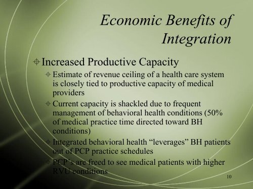 Integrating Primary Care and Behavioral Health Services: A ...