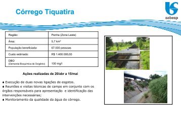 CÃ³rrego Tiquatira - Sabesp