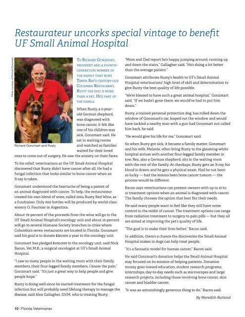 Florida Veterinarian, Winter 2012 (PDF) - University of Florida ...