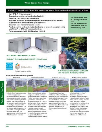 Water Source Heat Pumps - A Plus Air Systems