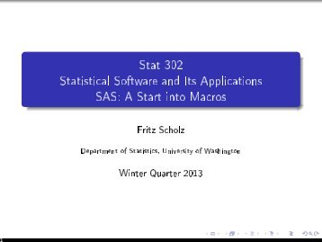 A Start into Macros - Statistics - University of Washington