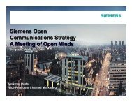 Siemens Open Communications Strategy A Meeting of Open Minds