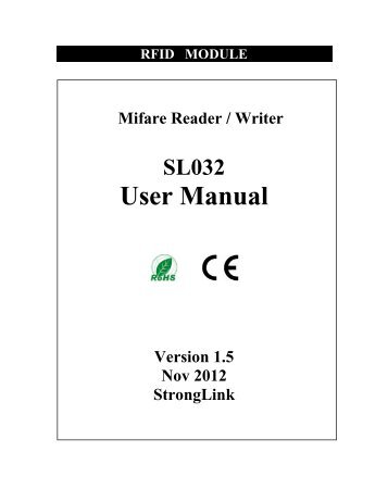 Mifare OEM Writer - SL032 User Manual - StrongLink