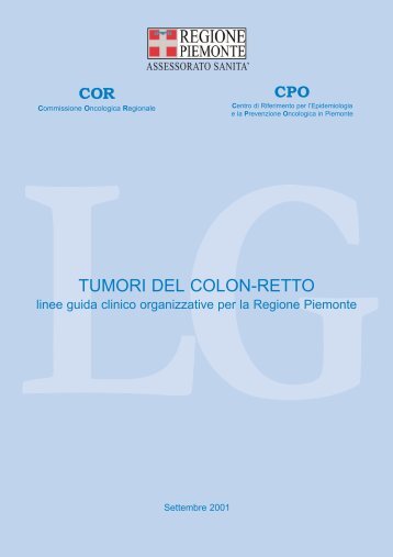 TUMORI DEL COLON-RETTO - Sistema Nazionale Linee Guida