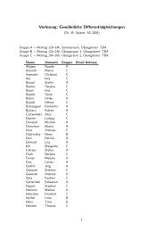 Vorlesung: Gewöhnliche Differentialgleichungen