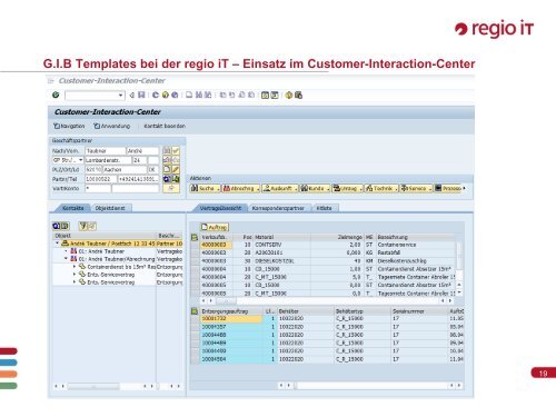 Komplexe Umsetzung mit GIB-Templates