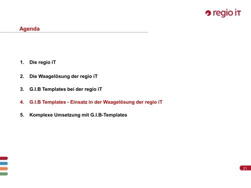 Komplexe Umsetzung mit GIB-Templates