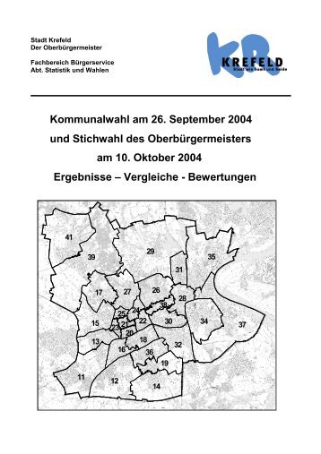Kommunalwahl am 26. September 2004 und Stichwahl des ...