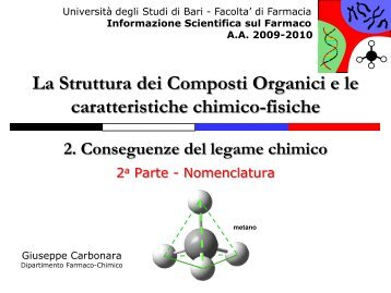 Conseguenze del legame chimico 2 - Università degli Studi di Bari