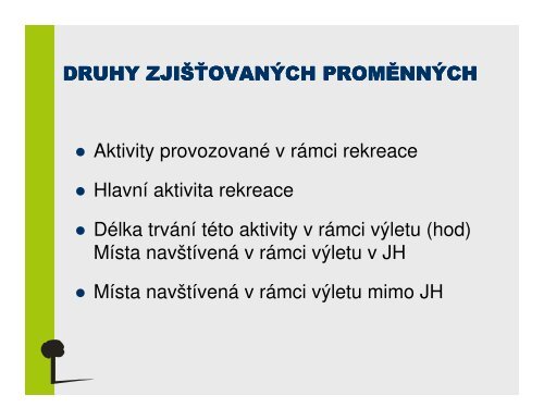 prezentace (pdf, 4,3 MB) - Centrum pro otÃ¡zky Å¾ivotnÃ­ho prostÅedÃ­ UK