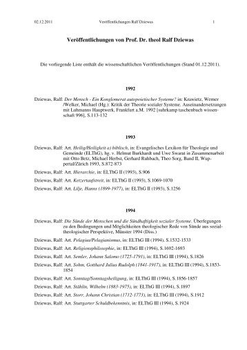VerÃ¶ffentlichungsliste Ralf Dziewas 12.2011 (PDF, 68KB)