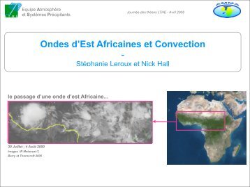 Ondes d'Est Africaines et Convection - - LTHE