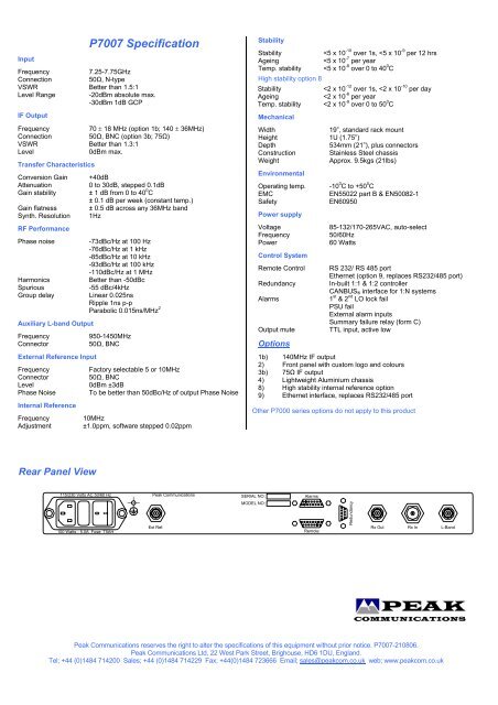 P7007 - Hiltron Communications