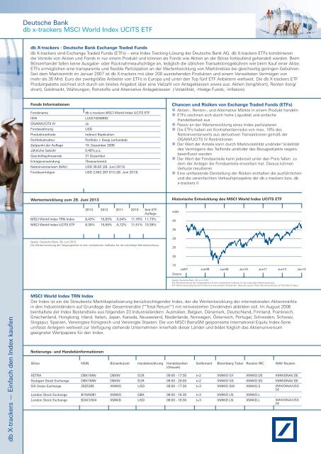 Pdf Factsheet Etfs Deutsche Bank
