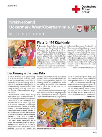 Download komplette Ausgabe - DRK Kreisverband Uckermark West ...