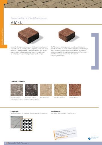 Teintes et formats - Chaux de Contern