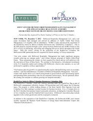 joint venture between driftwood hospitality management and apollo ...