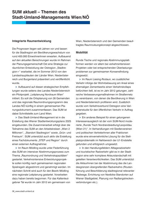 Jahresbericht 2012 - Stadt-Umland Management