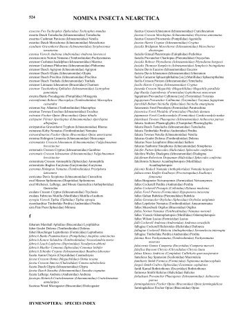 Species Index e-l; pp. 524 - Nearctica