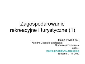 Zagospodarowanie rekreacyjne i turystyczne (1)