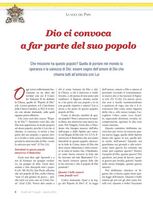 scarica qui la rivista di agosto 2013 in formato PDF - Salvamiregina.it