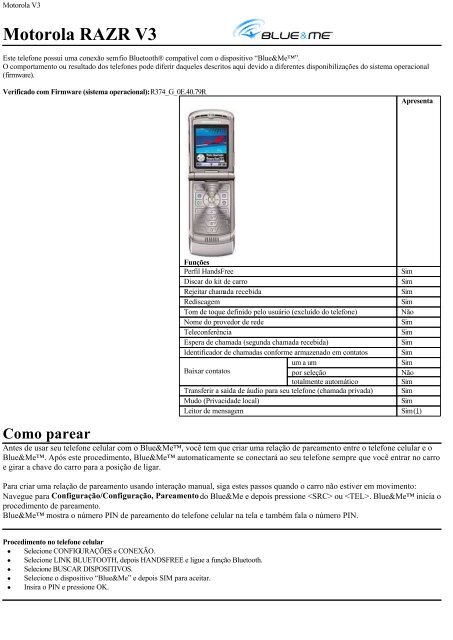 Motorola RAZR V3 - Fiat