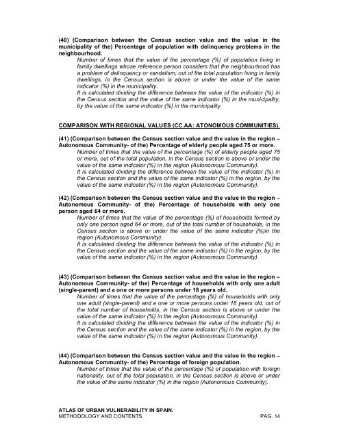 atlas of urban vulnerability in spain: methodology and contents