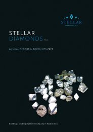 Annual Report 2011 - Stellar Diamonds Plc