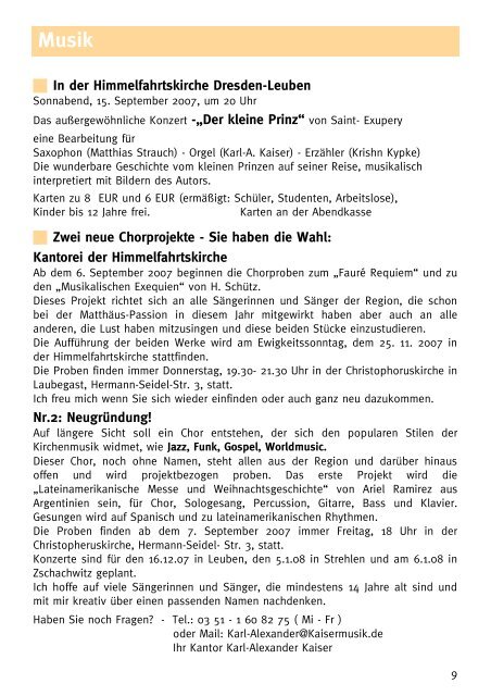 Gemeindebrief August/September 2007 - Ev.