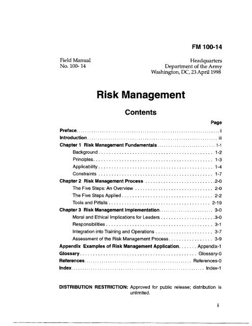 Risk Management Process - September 11 Digital Archive