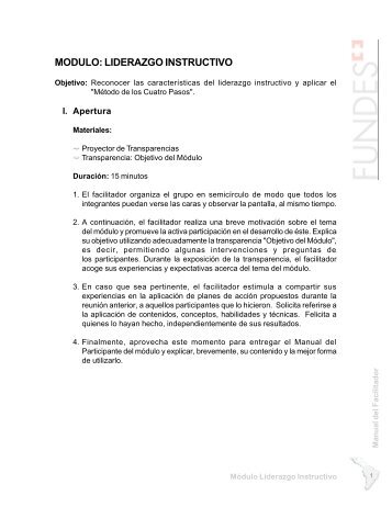 MODULO: LIDERAZGO INSTRUCTIVO