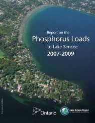 Report on Phosphorus Loads to Lake Simcoe, 2007-2009