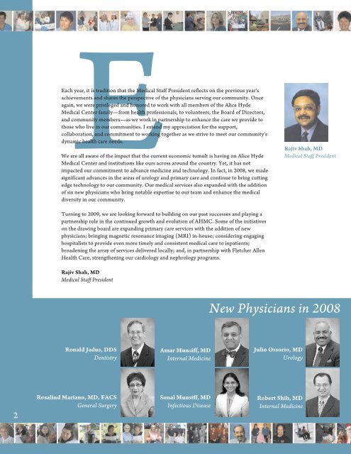 2008 Annual Report - Alice Hyde Medical Center