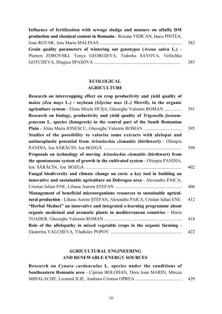 Scientific Papers Series A. Agronomy