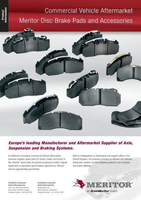 Meritor Brake Shoe Cross Reference Chart