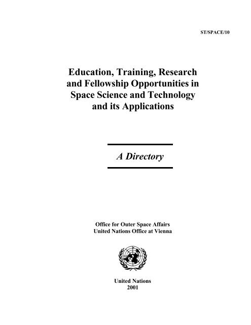 Education, Training, Research and Fellowship Opportunities in ...