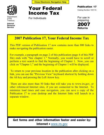 2007 Publication 17 - Internal Revenue Service