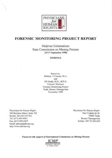 forensic monttoring project report - OSA Archivum