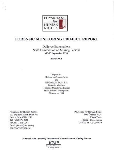 forensic monttoring project report - OSA Archivum