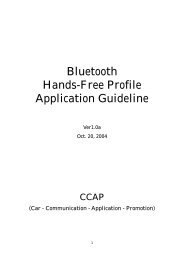 Bluetooth Hands-Free Profile Application Guideline â Ver1.0a