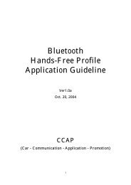 Bluetooth Hands-Free Profile Application Guideline â Ver1.0a