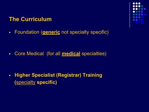 Training in Geriatric Medicine and the Curriculum Dr Oliver J Corrado