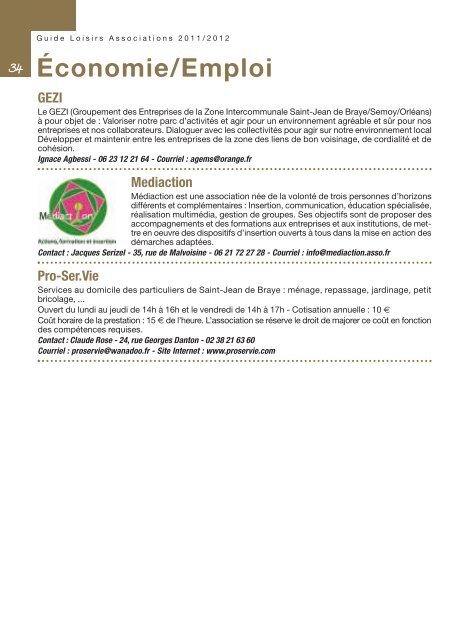Guide associations et loisirs 2011 / 2012 (pdf - 1 - Ville de Saint ...